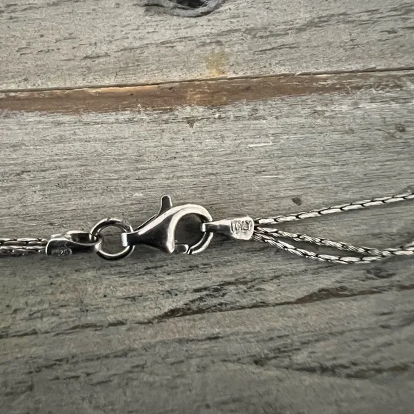 Sterling Silver Minimalist Multi-Strand Layered Necklace 925 Italy - Picture 8 of 9